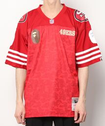 【バミキ】A BATHING APE 49ERS アメフトゲームシャツ APE 49ERS BATHING アメフトゲームシャツ 【バミキ】A