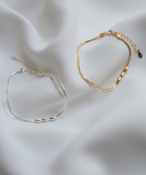 Jenny BY IMMANOEL（ジェニーバイイマノエル）の「silver925 2連デザインブレス（ブレスレット・レディース・シルバー/ゴールド・FREE）」の5枚目の写真