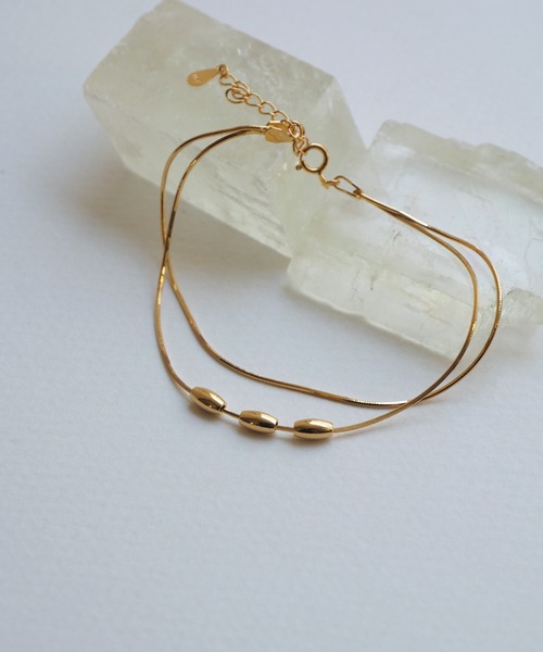 Jenny BY IMMANOEL（ジェニーバイイマノエル）の「silver925 2連デザインブレス（ブレスレット・レディース・シルバー/ゴールド・FREE）」の4枚目の写真