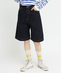 11.36OZムラ糸デニム キュロットパンツ