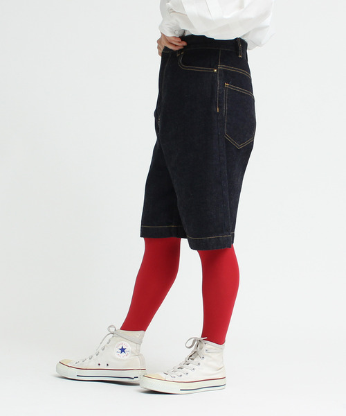 My Fav. CHILD WOMAN（マイファブチャイルドウーマン）の「11.36OZムラ糸デニム キュロットパンツ（デニムパンツ・レディース・ネイビー・36/38）」の6枚目の写真