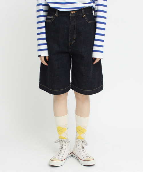 My Fav. CHILD WOMAN（マイファブチャイルドウーマン）の「11.36OZムラ糸デニム キュロットパンツ（デニムパンツ・レディース・ネイビー・36/38）」の16枚目の写真