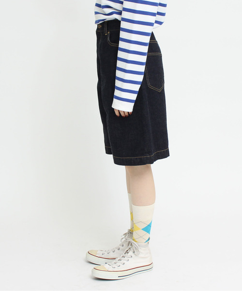 My Fav. CHILD WOMAN（マイファブチャイルドウーマン）の「11.36OZムラ糸デニム キュロットパンツ（デニムパンツ・レディース・ネイビー・36/38）」の17枚目の写真