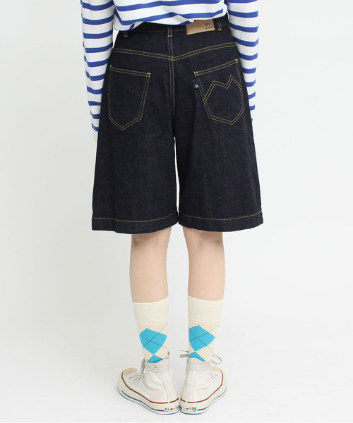 My Fav. CHILD WOMAN（マイファブチャイルドウーマン）の「11.36OZムラ糸デニム キュロットパンツ（デニムパンツ・レディース・ネイビー・36/38）」の18枚目の写真