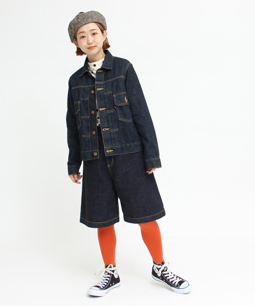 My Fav. CHILD WOMAN（マイファブチャイルドウーマン）の「11.36OZムラ糸デニム キュロットパンツ（デニムパンツ・レディース・ネイビー・36/38）」の13枚目の写真