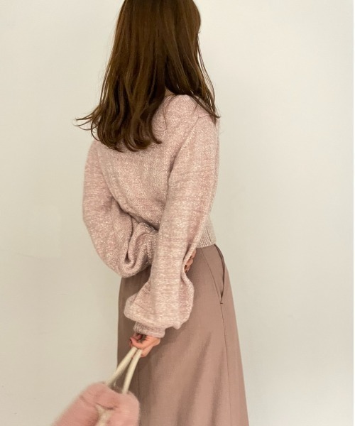 DEICY（デイシー）の「スパンコールニットショートカーディガン