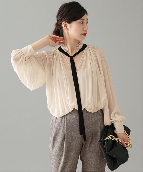 セール】【L'UNE/リュンヌ】プリーツフリルブラウス◇（シャツ