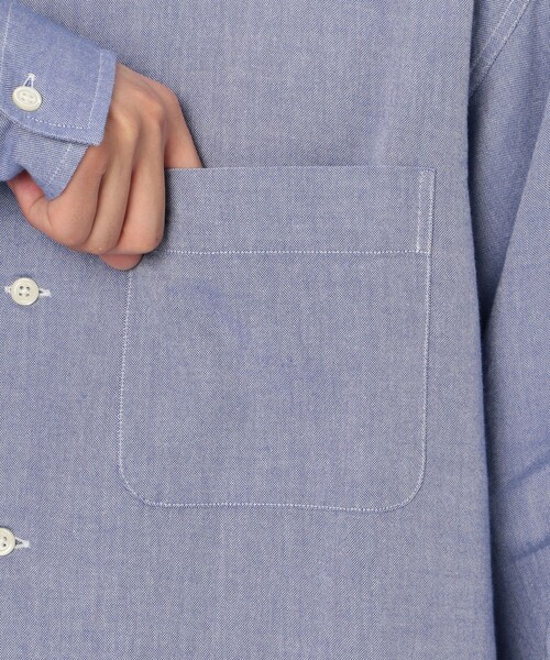 GYMPHLEX（ジムフレックス）の「【Gymphlex】ワイドボタンダウンシャツ LOX MEN（シャツ/ブラウス・メンズ・サックスブルー/アイボリー・SMALL/LARGE/MEDIUM）」の10枚目の写真