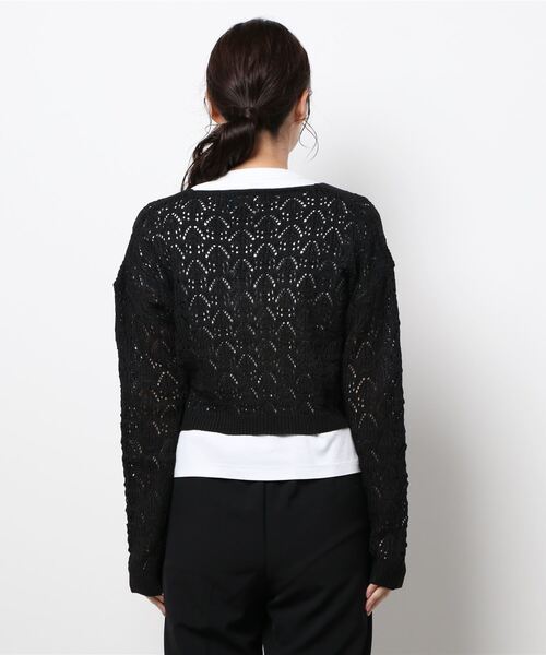 Clice de Paris（クリシェドゥパリス）の「K/フロントリボンカーディガン（カーディガン/ボレロ・レディース・アイボリー/ブラック/ピンク・ONESIZE）」の7枚目の写真