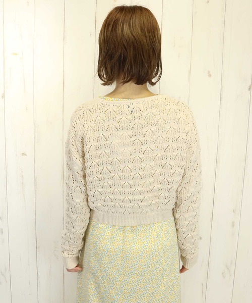 Clice de Paris（クリシェドゥパリス）の「K/フロントリボンカーディガン（カーディガン/ボレロ・レディース・アイボリー/ブラック/ピンク・ONESIZE）」の11枚目の写真