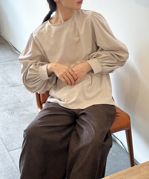 サイズ展開あり】ボリュームスリーブブラウス（シャツ/ブラウス