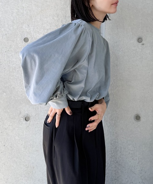 select MOCA by son（セレクトモカバイソン）の「ボリュームスリーブブラウス（シャツ/ブラウス・レディース・ホワイト/ブラック/テラコッタ/カーキ/グレイッシュベージュ/グレイッシュブルー・FREE/LARGE/SMALL）」の22枚目の写真
