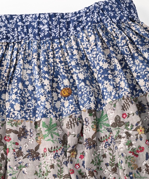 【公式】アクセサリーの激安通販 45R（フォーティファイブアール）の「カディの小花パッチワーク スカート