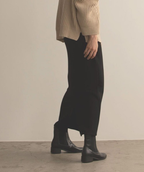 marjour(マージュール)の「STRETCH ROUGH SKIRT(スカート・レディース・ブラック/オレンジ・M)」の2枚目の写真