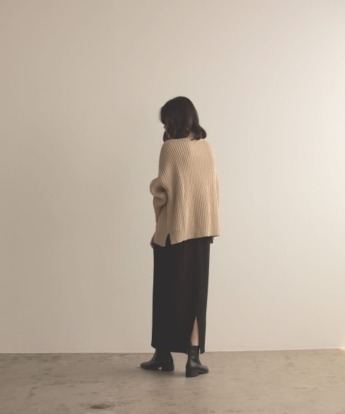 marjour(マージュール)の「STRETCH ROUGH SKIRT(スカート・レディース・ブラック/オレンジ・M)」の5枚目の写真