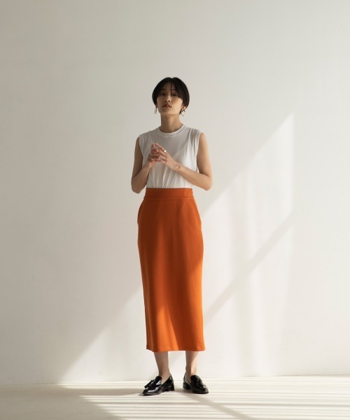 marjour(マージュール)の「STRETCH ROUGH SKIRT(スカート・レディース・ブラック/オレンジ・M)」の22枚目の写真