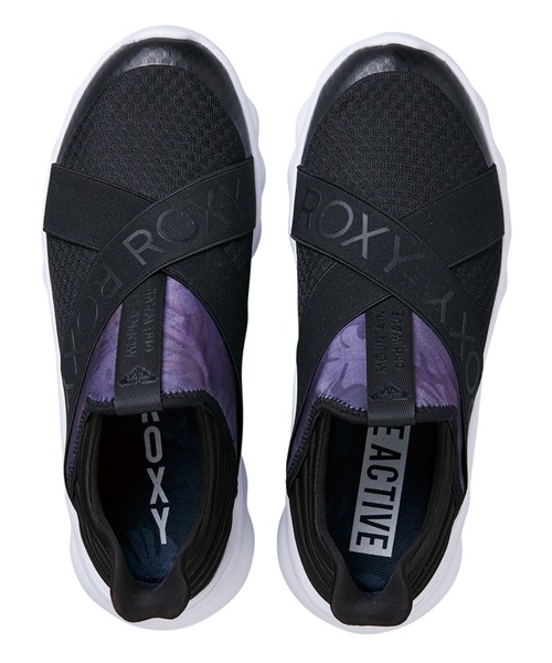 ROXY（ロキシー）の「ON THE MOVE 4/ロキシーゴムバンドスニーカー（スニーカー・レディース・ブラック系その他2/ブラック/ブラック系その他・24.5cm/25cm/23cm/23.5cm/24cm）」の4枚目の写真