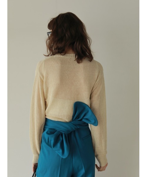 AMAIL(アマイル)の「Happy ribbon 2way パンツ(スラックス・レディース・ブラウン/ブルー・S/M)」の6枚目の写真