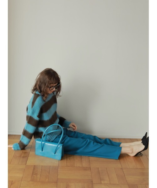 AMAIL(アマイル)の「Happy ribbon 2way パンツ(スラックス・レディース・ブラウン/ブルー・S/M)」の10枚目の写真