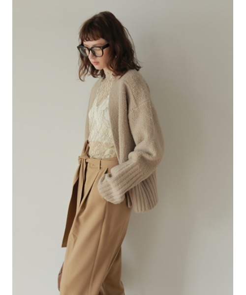 AMAIL(アマイル)の「Happy ribbon 2way パンツ(スラックス・レディース・ブラウン/ブルー・S/M)」の4枚目の写真