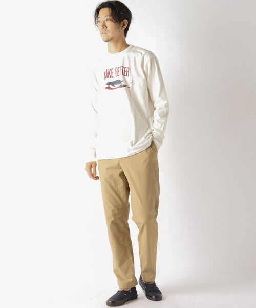 BARNS OUTFITTERS（バーンズアウトフィッターズ）の「【BARNS OUTFITTERS/バーンズアウトフィッターズ】別注プリント ロングスリーブTシャツ ロンT（Tシャツ/カットソー・メンズ・ライトグレー/ホワイト・L/S/M）」の7枚目の写真