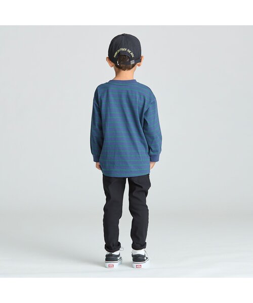 BREEZE（ブリーズ）の「もっとストレッチピケスキニーパンツ 10分丈（その他パンツ・キッズ・ブルー/ブラック/ブラウン・100/140/130/150/90/110/120）」の4枚目の写真