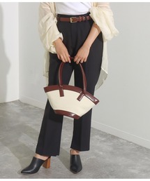 Settimissimo | バイカラーオーバルデザインショルダーバッグ(ハンドバッグ)