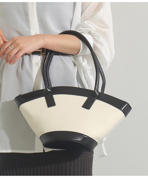 Settimissimo（セッティミッシモ）の「バイカラーオーバルデザインショルダーバッグ（ハンドバッグ・レディース・ブラック/ブラウン・FREE）」の2枚目の写真