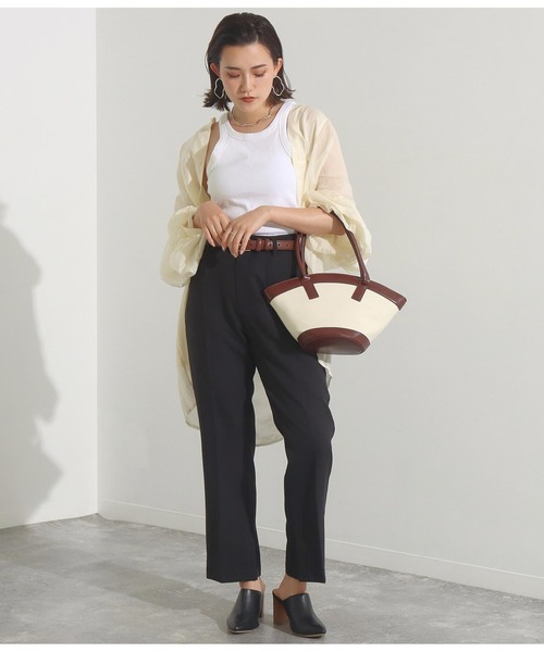 Settimissimo（セッティミッシモ）の「バイカラーオーバルデザインショルダーバッグ（ハンドバッグ・レディース・ブラック/ブラウン・FREE）」の9枚目の写真