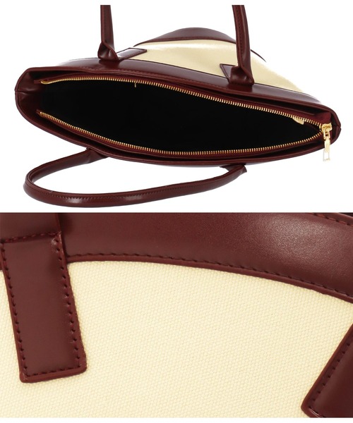 Settimissimo（セッティミッシモ）の「バイカラーオーバルデザインショルダーバッグ（ハンドバッグ・レディース・ブラック/ブラウン・FREE）」の12枚目の写真