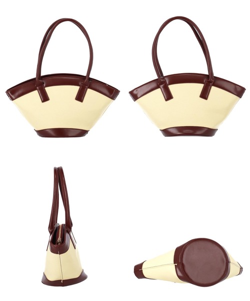 Settimissimo（セッティミッシモ）の「バイカラーオーバルデザインショルダーバッグ（ハンドバッグ・レディース・ブラック/ブラウン・FREE）」の13枚目の写真