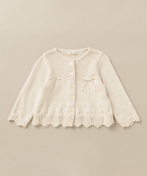 sense of wonder（センスオブワンダー）の「オーガニックタムボレロ【日本製】（カーディガン/ボレロ・キッズ・ライトグレー/キナリ・80-90cm/100-110cm/120-130cm）」の2枚目の写真