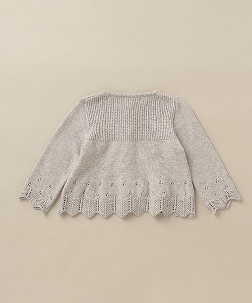 sense of wonder（センスオブワンダー）の「オーガニックタムボレロ【日本製】（カーディガン/ボレロ・キッズ・ライトグレー/キナリ・80-90cm/100-110cm/120-130cm）」の5枚目の写真