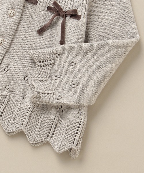 sense of wonder（センスオブワンダー）の「オーガニックタムボレロ【日本製】（カーディガン/ボレロ・キッズ・ライトグレー/キナリ・80-90cm/100-110cm/120-130cm）」の7枚目の写真