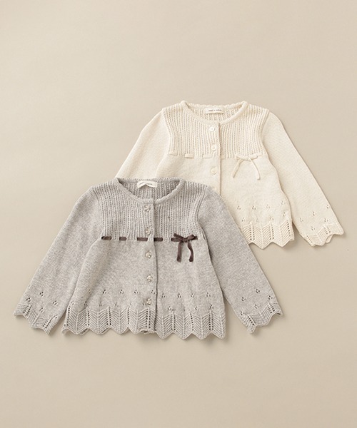 sense of wonder（センスオブワンダー）の「オーガニックタムボレロ【日本製】（カーディガン/ボレロ・キッズ・ライトグレー/キナリ・80-90cm/100-110cm/120-130cm）」の10枚目の写真