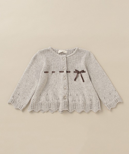 sense of wonder（センスオブワンダー）の「オーガニックタムボレロ【日本製】（カーディガン/ボレロ・キッズ・ライトグレー/キナリ・80-90cm/100-110cm/120-130cm）」の13枚目の写真