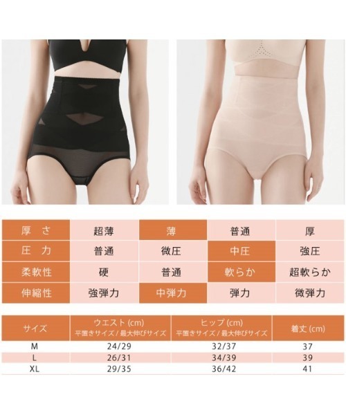 LAC-VERT（ラック・ヴェール）の「クロス骨盤ガードル（その他アンダーウェア/インナー・レディース・ブラック/ベージュ・X-LARGE/M/L/MEDIUM/LARGE）」の9枚目の写真