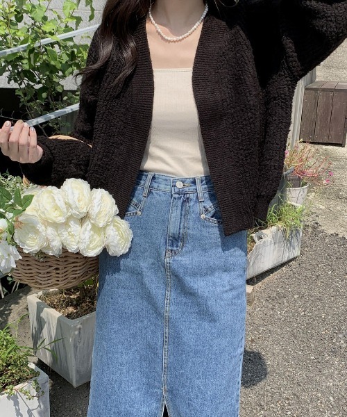 mood for a day(ムードフォーアデイ)の「always denim skirt / スリットデニムスカート(デニムスカート・レディース・ブルー・SMALL/MEDIUM)」の8枚目の写真