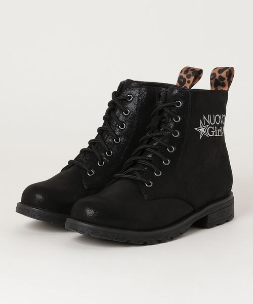 NUOVO（ヌオーヴォ）の「NUOVO ヌオーヴォ LACE UP(19-24) レースアップ N9265J S/BLACK（その他シューズ・キッズ・ブラック・22.0cm/23.0cm/24.0cm/21/20/19）」の2枚目の写真