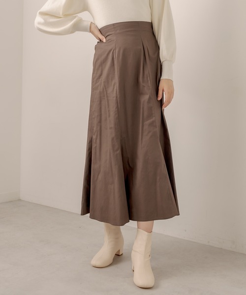 OLIVE des OLIVE（オリーブデオリーブ）の「【人気アイテム再入荷】履き心地が楽で美シルエット。ハイウエストマーメイドスカート（スカート・レディース・ピンクベージュ/ブラウン/ダークベージュ/ブラック/ライトブラウン/スミクロ・FREE）」の4枚目の写真