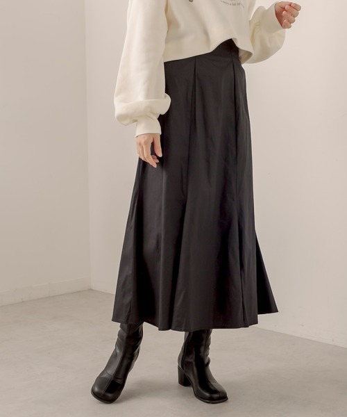 OLIVE des OLIVE（オリーブデオリーブ）の「【人気アイテム再入荷】履き心地が楽で美シルエット。ハイウエストマーメイドスカート（スカート・レディース・ピンクベージュ/ブラウン/ダークベージュ/ブラック/ライトブラウン/スミクロ・FREE）」の2枚目の写真