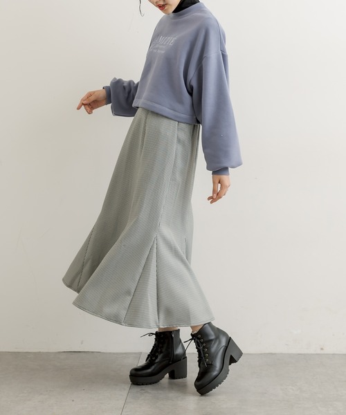 OLIVE des OLIVE（オリーブデオリーブ）の「【人気アイテム再入荷】履き心地が楽で美シルエット。ハイウエストマーメイドスカート（スカート・レディース・ピンクベージュ/ブラウン/ダークベージュ/ブラック/ライトブラウン/スミクロ・FREE）」の7枚目の写真