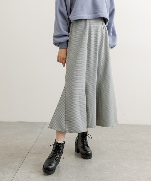 OLIVE des OLIVE（オリーブデオリーブ）の「【人気アイテム再入荷】履き心地が楽で美シルエット。ハイウエストマーメイドスカート（スカート・レディース・ピンクベージュ/ブラウン/ダークベージュ/ブラック/ライトブラウン/スミクロ・FREE）」の9枚目の写真