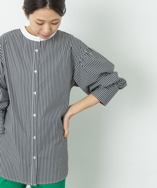 URBAN RESEARCH Sonny Label（アーバンリサーチサニーレーベル）の「バンドカラーパフスリーブブラウス（シャツ/ブラウス・レディース・オフホワイト/ブラック/ブルー・FREE）」の15枚目の写真