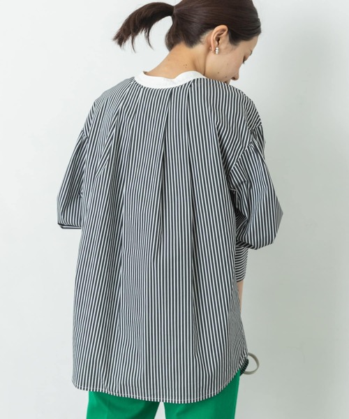 URBAN RESEARCH Sonny Label（アーバンリサーチサニーレーベル）の「バンドカラーパフスリーブブラウス（シャツ/ブラウス・レディース・オフホワイト/ブラック/ブルー・FREE）」の18枚目の写真