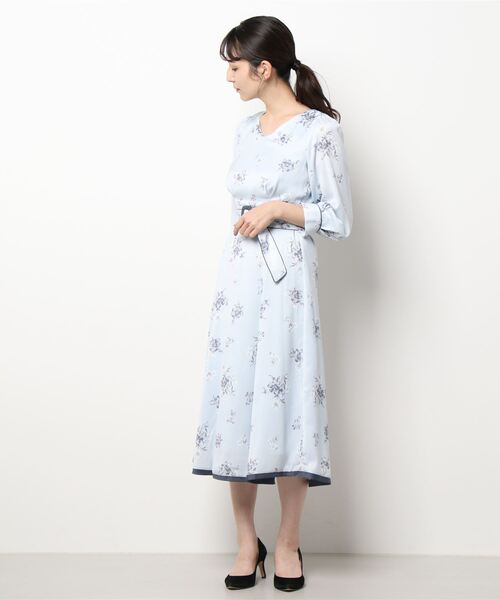 MISCH MASCH（ミッシュマッシュ）の「花柄配色ワンピース