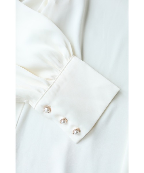 cawaii（カワイイ）の「美しく艶めくパールネックのブラウストップス（シャツ/ブラウス・レディース・ホワイト・FREE）」の20枚目の写真