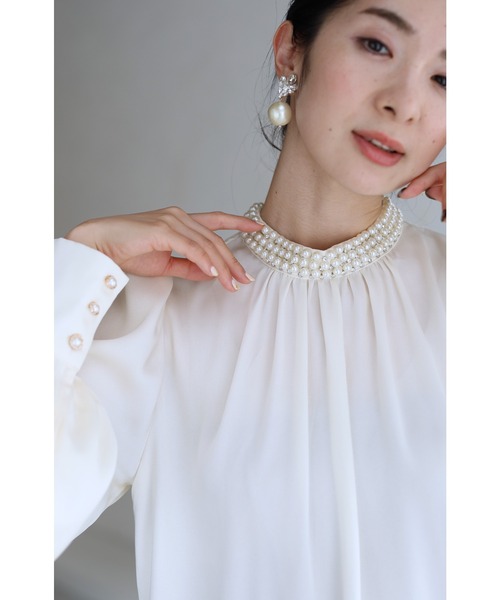 ◆極美品◆Ｑ9 クク ブラウス『真珠の花束/Bouquet of pearl』 ◇極美品◇Q9 クク ブラウス『真珠の花束/Bouquet of pearl』 美しく艶