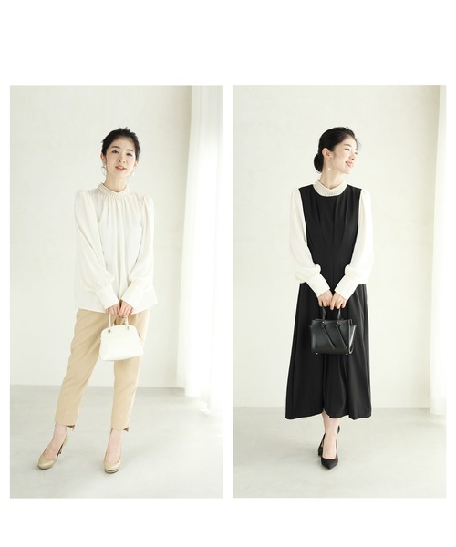 cawaii（カワイイ）の「美しく艶めくパールネックのブラウストップス（シャツ/ブラウス・レディース・ホワイト・FREE）」の10枚目の写真