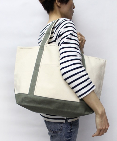 MAKE UP(メイクアップ)の「MAKE UP TIMELESS カラーハンドルキャンバストートバッグL(トートバッグ・メンズ・レッド/ネイビー/カーキ/グレー/ブラック・FREE)」の11枚目の写真